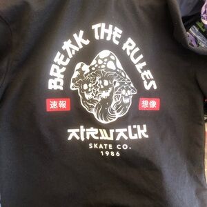 Airwalk Black Kids Hoodie with White & Red Graphic
